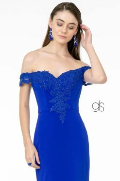Lace Applique Long Off Shoulder Dress By Elizabeth K GL2958 -Dresses Shop lace applique long off shoulder dress by elizabeth k gl2958 long formal dresses elizabeth k 735278
