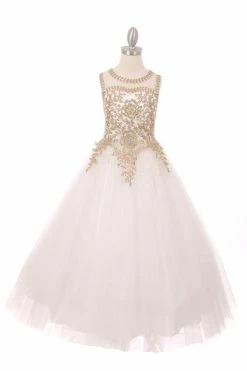 Lace Applique Sleeveless Ball Gown By Cinderella Couture 5041 -Dresses Shop lace applique sleeveless ball gown by cinderella couture 5041 quinceanera dresses cinderella couture 12 white 782676