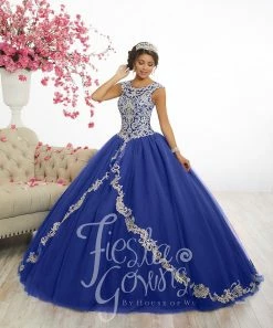 Lace Appliqued Quinceanera Dress By Fiesta Gowns 56336