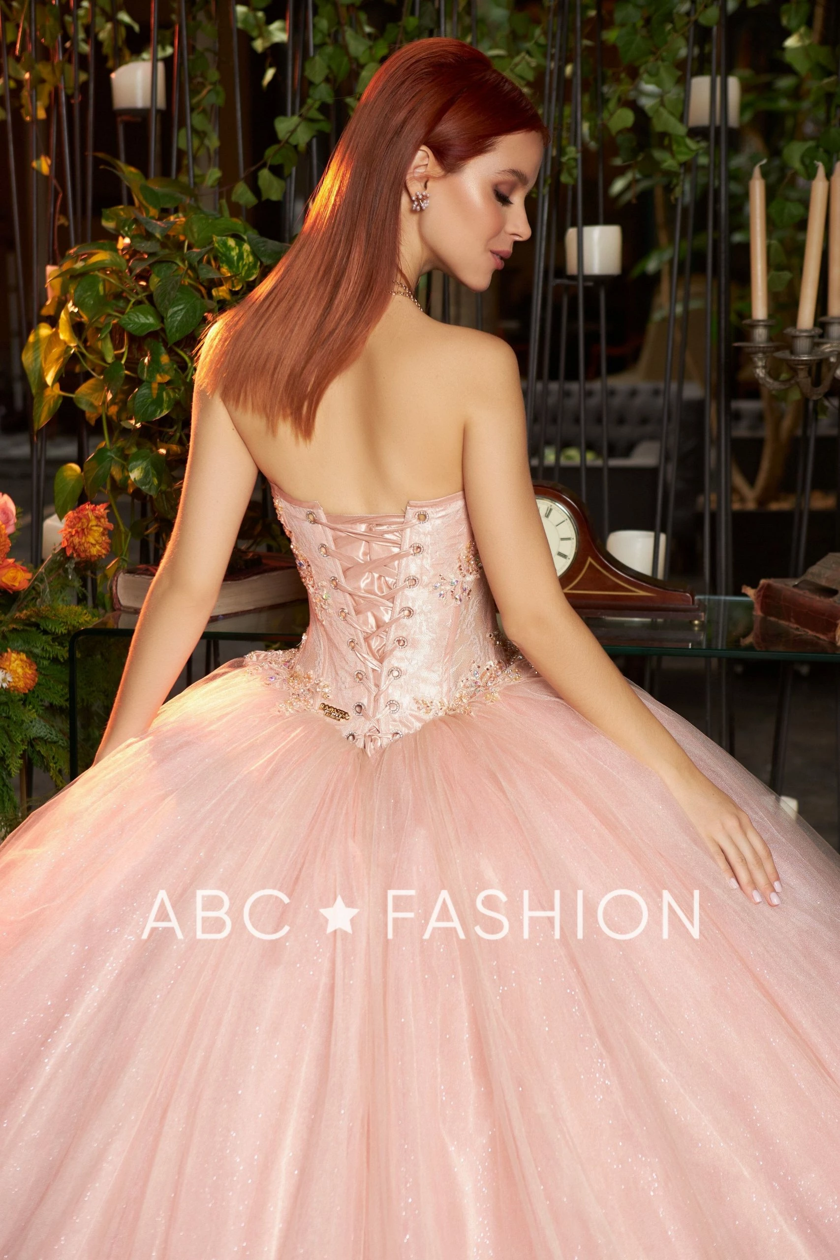 Lace Bodice Corset Quinceanera Dress By Ragazza EV07-607 6 Lace Bodice Corset Quinceanera Dress By Ragazza EV07-607 - Image 4