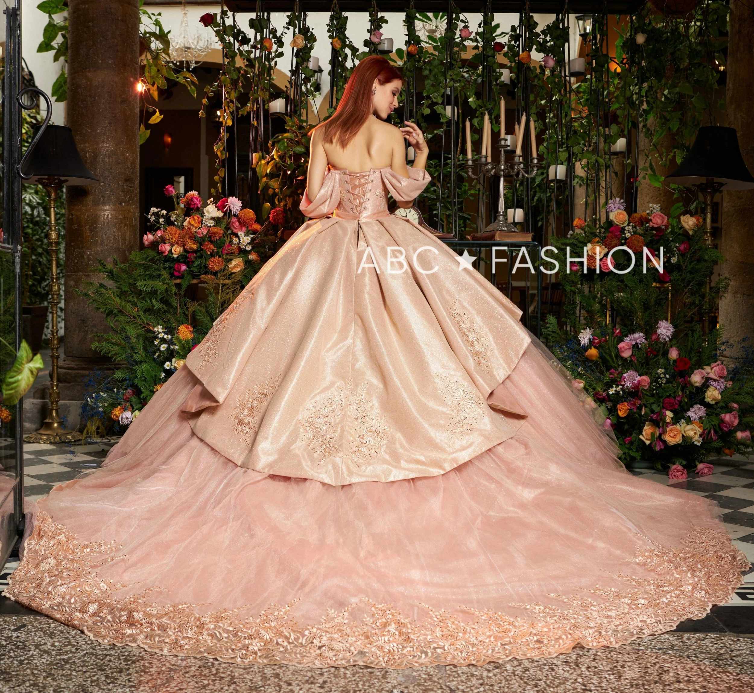 Lace Bodice Corset Quinceanera Dress By Ragazza EV07-607 4 Lace Bodice Corset Quinceanera Dress By Ragazza EV07-607 - Image 2