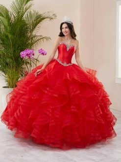 Layered Strapless Quinceanera Dress By Fiesta Gowns 56411 (Size 18 - 30)