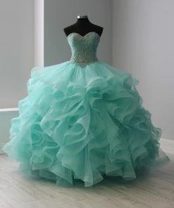 Layered Strapless Tulle Quinceanera Dress By House Of Wu 26911 -Dresses Shop layered strapless tulle quinceanera dress by house of wu 26911 quinceanera dresses house of wu 0 aquamarine 367261