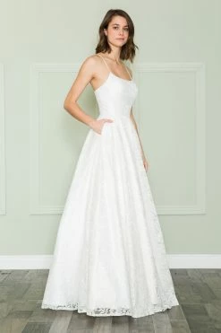 Long A-line Lace Dress By Poly USA 8862 -Dresses Shop long a line lace dress by poly usa 8862 long formal dresses poly usa 406290