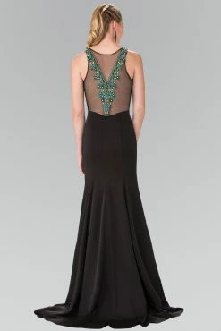 Long Beaded Illusion Jersey Dress By Elizabeth K GL2310 -Dresses Shop long beaded illusion jersey dress by elizabeth k gl2310 long formal dresses elizabeth k 635819