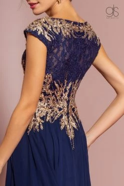 Long Cap Sleeve Dress With Lace Bodice By Elizabeth K GL2519 -Dresses Shop long cap sleeve dress with lace bodice by elizabeth k gl2519 long formal dresses elizabeth k 744450