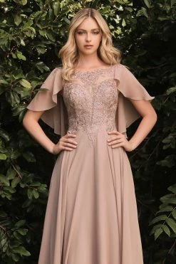 Long Chiffon Capelet Dress By Cinderella Divine HT101 -Dresses Shop long chiffon capelet dress by cinderella divine ht101 long formal dresses cinderella divine 232864