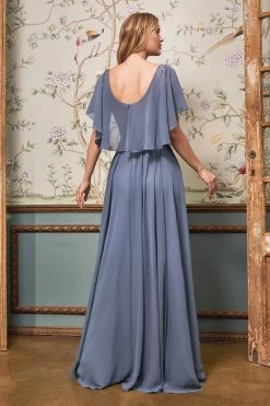 Dresses Shop -Dresses Shop long chiffon capelet dress by cinderella divine ht101 long formal dresses cinderella divine 893712
