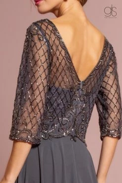 Long Embellished Bodice Dress With Mid Sleeves By GLS Gloria GL2686 11 Long Embellished Bodice Dress With Mid Sleeves By GLS Gloria GL2686 -Dresses Shop long embellished bodice dress with mid sleeves by gls gloria gl2686 long formal dresses elizabeth k 426195