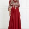 Long Embroidered Burgundy Cape Dress By Elizabeth K GL1527 -Dresses Shop long embroidered burgundy cape dress by elizabeth k gl1527 long formal dresses elizabeth k s burgundy 308909