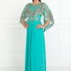 Long Embroidered Green Cape Dress By Elizabeth K GL1527 -Dresses Shop long embroidered green cape dress by elizabeth k gl1527 long formal dresses elizabeth k s green 837690