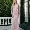 Long Fitted Dress With Beaded Puff Sleeves By Nox Anabel Y410 -Dresses Shop long fitted dress with beaded puff sleeves by nox anabel y410 long formal dresses nox anabel 6 rose pink 195310