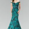 Long Green Floral Print Off The Shoulder Dress By Elizabeth K GL2245 -Dresses Shop long green floral print off the shoulder dress by elizabeth k gl2245 long formal dresses elizabeth k xs green 354166
