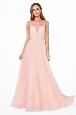 Long Sweetheart Chiffon Dress By Cinderella Divine CJ251 -Dresses Shop long illusion sweetheart chiffon dress by cinderella divine cj251 long formal dresses cinderella divine 4 blush 514389