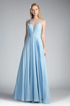 Long Sweetheart Chiffon Dress By Cinderella Divine CJ251