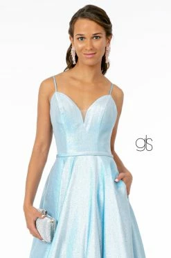 Long Iridescent Glitter Dress With Corset Back By Elizabeth K GL2951 -Dresses Shop long iridescent glitter dress with corset back by elizabeth k gl2951 long formal dresses elizabeth k 969950