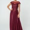 Long Lace Bodice Dress With Cap Sleeves By Elizabeth K GL2828 2 Long Lace Bodice Dress With Cap Sleeves By Elizabeth K GL2828 -Dresses Shop long lace bodice dress with cap sleeves by elizabeth k gl2828 long formal dresses elizabeth k s burgundy 986268