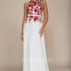 Long Open Back Dress With Embroidered Bodice By Nox Anabel 8275 -Dresses Shop long open back dress with embroidered bodice by nox anabel 8275 long formal dresses nox anabel xs ivory 853679