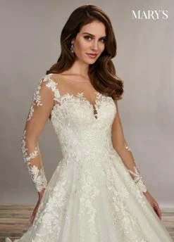Long Sleeve Bridal Gown By Mary's Bridal MB3079 -Dresses Shop long sleeve bridal gown by marys bridal mb3079 wedding dresses florencia by marys bridal 220932