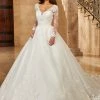 Long Sleeve Bridal Gown By Mary's Bridal MB4130 -Dresses Shop long sleeve bridal gown by marys bridal mb4130 wedding dresses marys bridal couture damour collection 0 ivory 519718