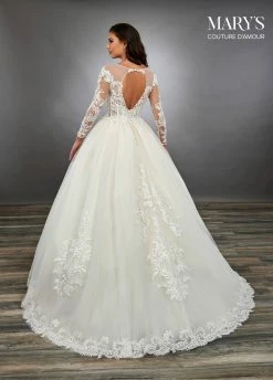 Long Sleeve Wedding Dress By Mary's Bridal MB4096 -Dresses Shop long sleeve wedding dress by marys bridal mb4096 wedding dresses marys bridal couture damour collection 740488
