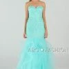 Long Strapless Mermaid Dress With Ruffled Skirt By Poly USA 8198 -Dresses Shop long strapless mermaid dress with ruffled skirt by poly usa 8198 long formal dresses poly usa xs aqua 283038