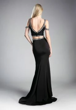 Long Two-Piece Cold Shoulder Dress By Cinderella Divine 13114A 11 Long Two-Piece Cold Shoulder Dress By Cinderella Divine 13114A -Dresses Shop long two piece dress with cold shoulder top by cinderella divine 13114a long formal dresses cinderella divine 197125