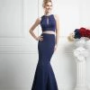Long Two Piece Mermaid Dress By Cinderella Divine CF080 -Dresses Shop long two piece mermaid dress by cinderella divine cf080 long formal dresses cinderella divine 2xl navy blue 729474