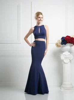 Long Two Piece Mermaid Dress By Cinderella Divine CF080