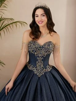 Metallic Glitter Strapless Quinceanera Dress By Fiesta Gowns 56404 -Dresses Shop metallic glitter strapless quinceanera dress by fiesta gowns 56404 quinceanera dresses house of wu fiesta gowns 548440