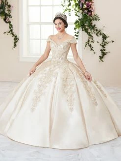 Mikado Off Shoulder Quinceanera Dress By House Of Wu 26963
