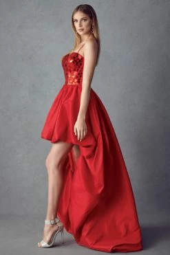 Mirror Beaded High Low Corset Dress By Juliet 252 -Dresses Shop mirror beaded high low corset dress by juliet 252 long formal dresses juliet 659984