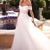 Off Shoulder Bridal Gown By Cinderella Divine CD961W -Dresses Shop off shoulder bridal gown by cinderella divine cd961w long formal dresses cinderella divine 4 off white 146170
