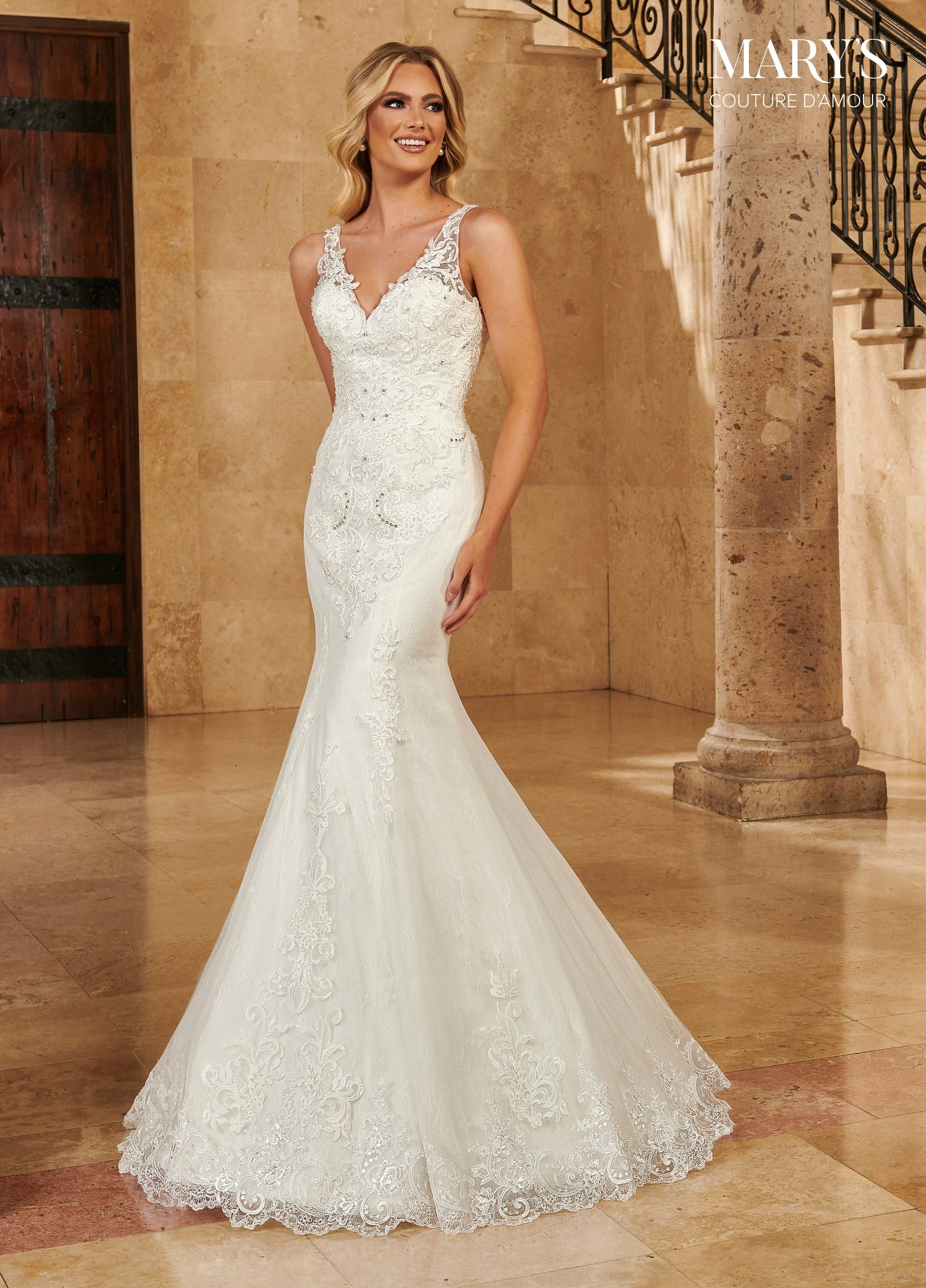 Overskirt Wedding Dress By Mary's Bridal MB4129 6 Overskirt Wedding Dress By Mary's Bridal MB4129 - Image 4