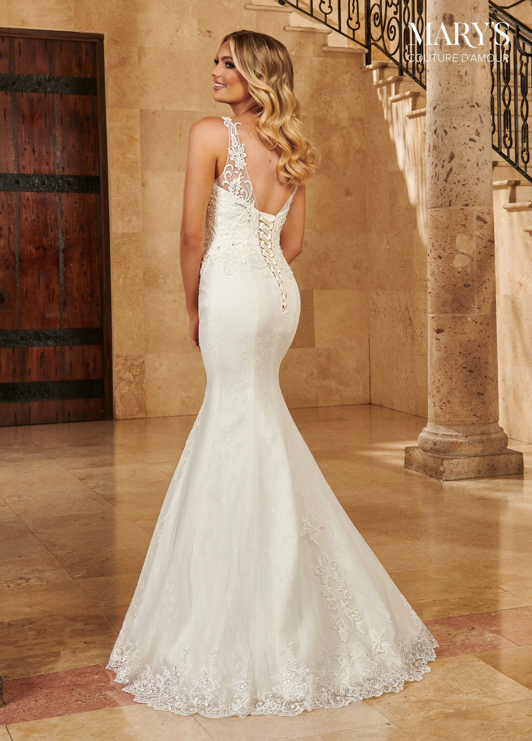 Overskirt Wedding Dress By Mary's Bridal MB4129 8 Overskirt Wedding Dress By Mary's Bridal MB4129 - Image 6