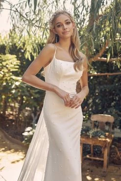 Pearl Beaded Sleeveless Bridal Gown By Nox Anabel QW963 -Dresses Shop pearl beaded sleeveless bridal gown by nox anabel qw963 long formal dresses nox anabel 330616