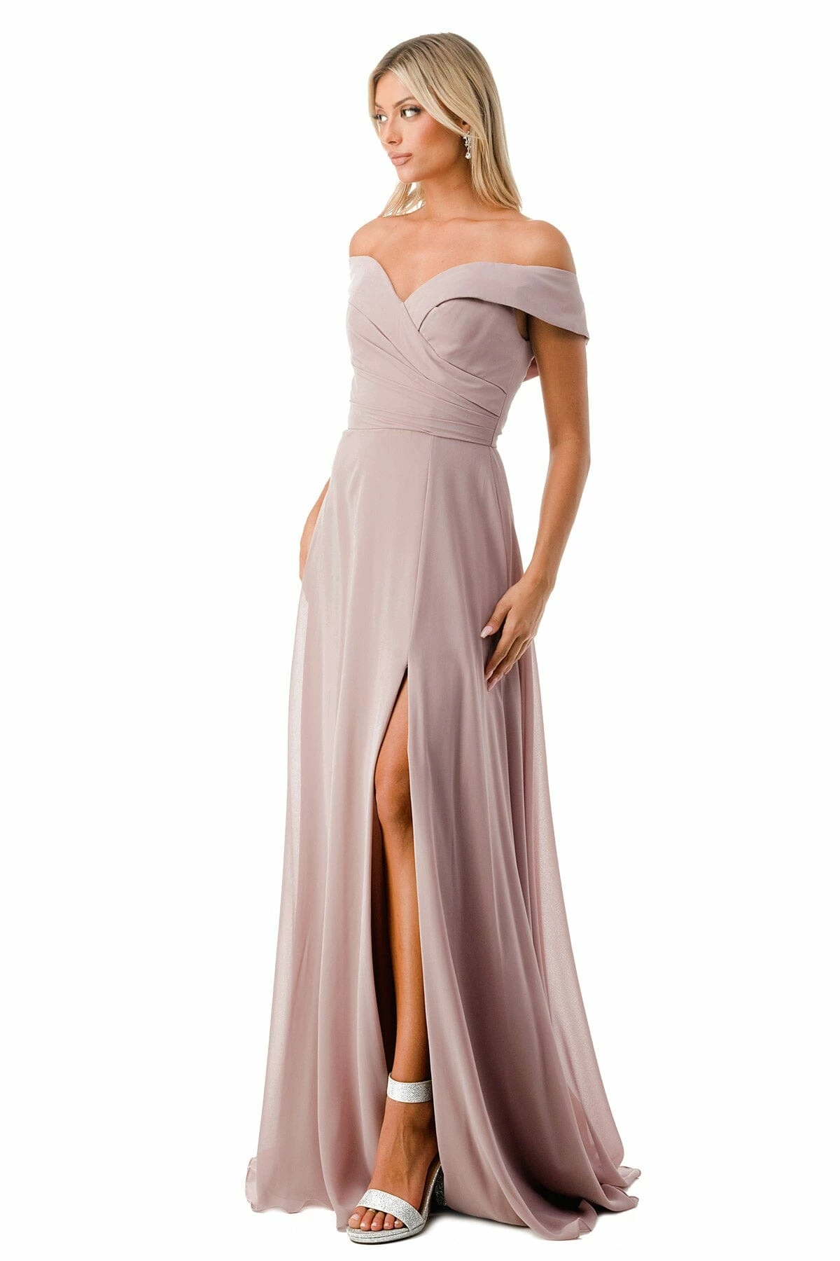 Pleated Off Shoulder A-line Slit Gown By Coya L2767Y 14 Pleated Off Shoulder A-line Slit Gown By Coya L2767Y - Image 12