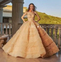 Plisse Strapless Quinceanera Dress By Ragazza EV14-614