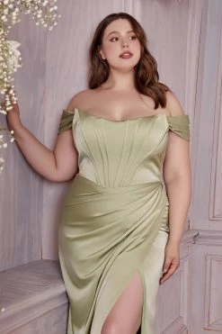 Plus Size Corset Satin Gown By Cinderella Divine 7484C 29 Plus Size Corset Satin Gown By Cinderella Divine 7484C -Dresses Shop plus size corset satin gown by cinderella divine 7484c long formal dresses cinderella divine 20 sage 765689