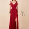 Plus Size Long A-line Cold Shoulder Dress By Nox Anabel Y277P -Dresses Shop plus size long a line cold shoulder dress by nox anabel y277p long formal dresses nox anabel 4xl burgundy 974095
