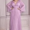 Plus Size Pleated Bell Sleeve Gown By Cinderella Divine CD242C -Dresses Shop plus size pleated bell sleeve gown by cinderella divine cd242c long formal dresses cinderella divine 18 lavender 403037
