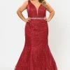 Plus Size Sheer V-Neck Glitter Mermaid Dress By Poly USA W1092 1 Plus Size Sheer V-Neck Glitter Mermaid Dress By Poly USA W1092 -Dresses Shop plus size sheer v neck glitter mermaid dress by poly usa w1092 long formal dresses poly usa plus size 14w red 574187