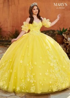 Puff Sleeves Quinceanera Dress By Mary's Bridal MQ2159