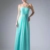 Long Sleeveless Chiffon Dress By Cinderella Divine CH529 -Dresses Shop ruched evening dress with beaded straps by cinderella divine ch529 long formal dresses cinderella divine xs mint green 618420