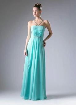 Long Sleeveless Chiffon Dress By Cinderella Divine CH529