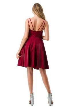 Ruched Short Sleeveless A-line Dress By Coya S2741M -Dresses Shop ruched short sleeveless a line dress by coya s2741m short cocktail dresses coya collection 369078