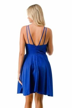 Ruched Short Sleeveless A-line Dress By Coya S2741M -Dresses Shop ruched short sleeveless a line dress by coya s2741m short cocktail dresses coya collection 581219