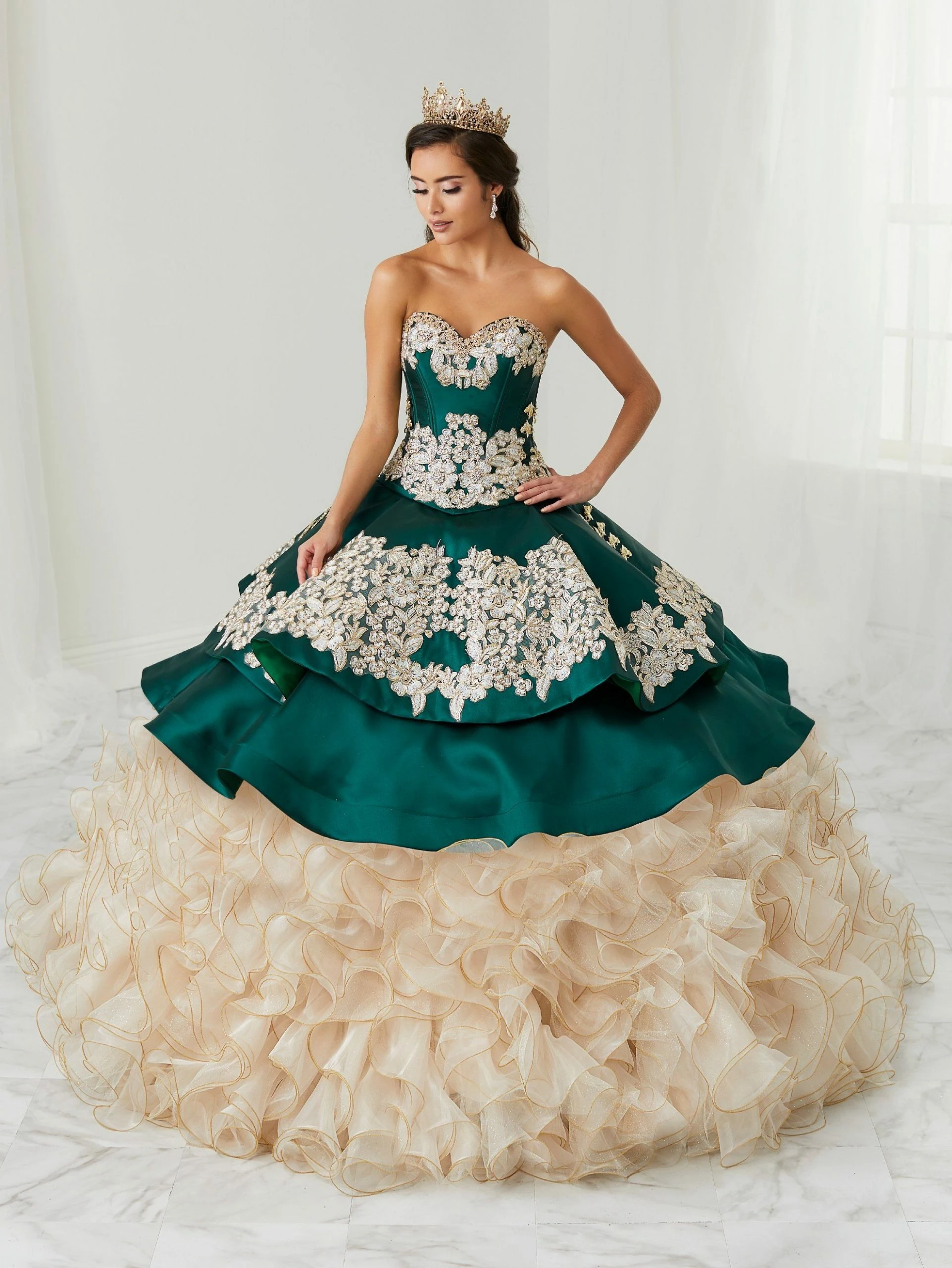 Ruffled Charro Quinceanera Dress By LA Glitter 24082 7 Ruffled Charro Quinceanera Dress By LA Glitter 24082 - Image 5