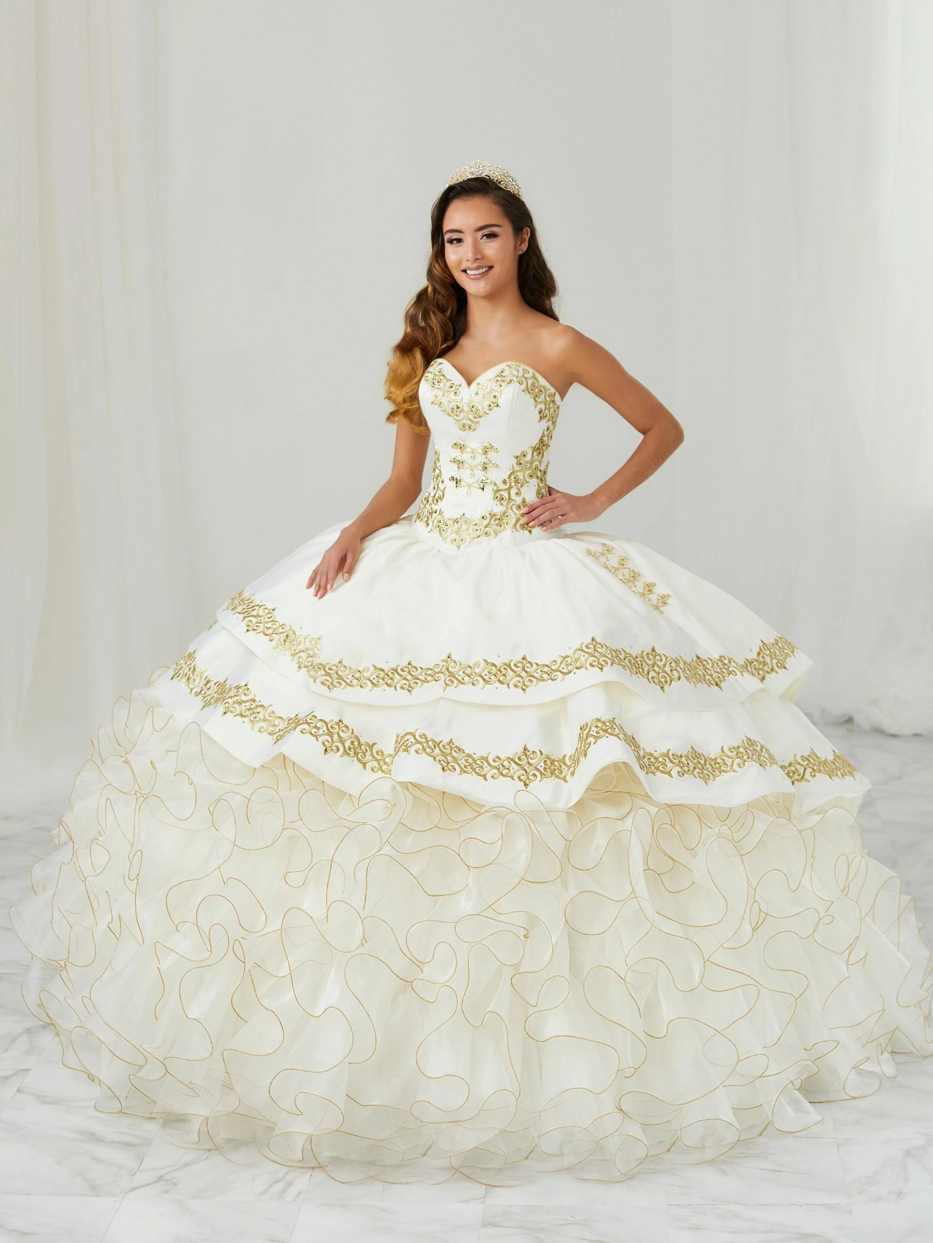 Ruffled Charro Quinceanera Dress By LA Glitter 24084 8 Ruffled Charro Quinceanera Dress By LA Glitter 24084 - Image 6