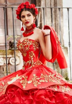 Ruffled Charro Quince Dress By Ragazza M13-113 -Dresses Shop ruffled charro quinceanera dress by ragazza fashion m13 113 quinceanera dresses ragazza fashion 885386